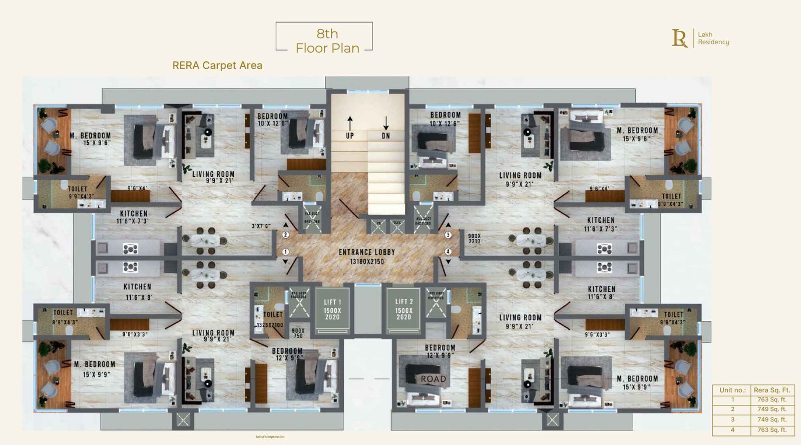 Lekh-Residency-8th-floor-plan